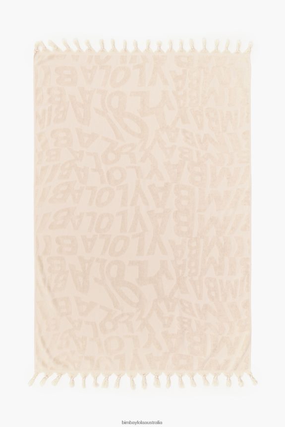 Accessories 4062VZ882 Ivory Bimba Y Lola Jacquard Logo Towel