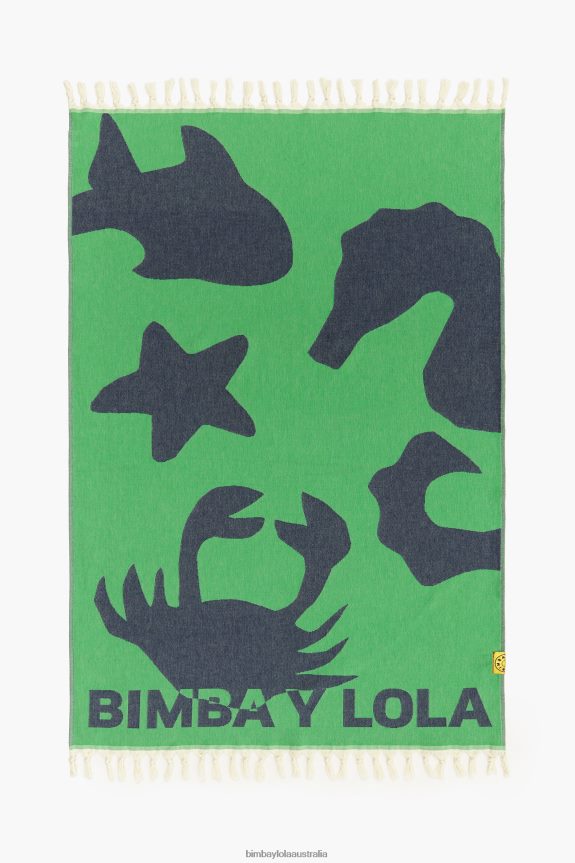 Accessories 4062VZ891 Green Bimba Y Lola Jacquard Towel