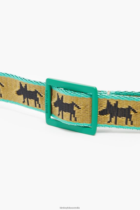 Accessories 4062VZ968 Khaki Bimba Y Lola Logo Pet Collar