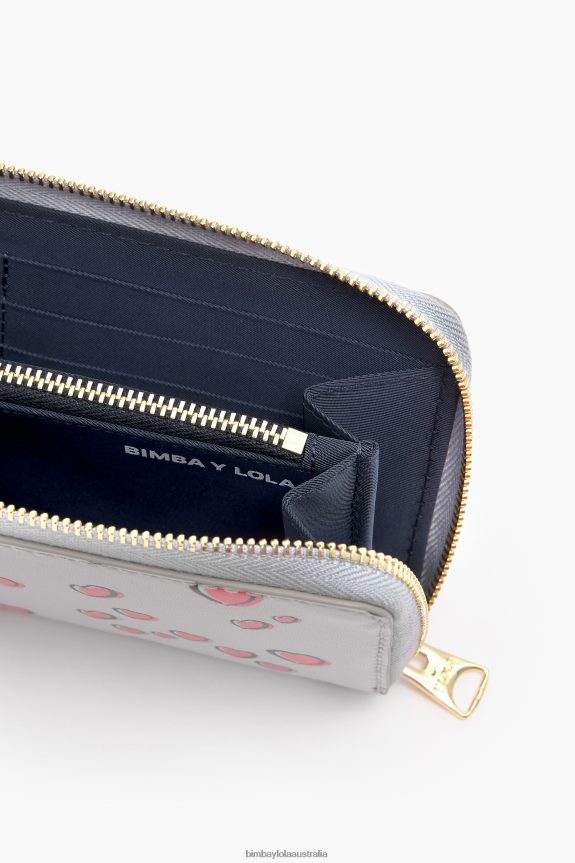Accessories 4062VZ1065 Gray Bimba Y Lola Light Leather Small Hearts Wallet