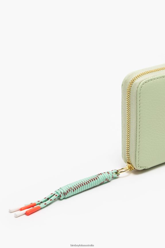 Accessories 4062VZ1069 Green Bimba Y Lola Pastel Leather Book Wallet