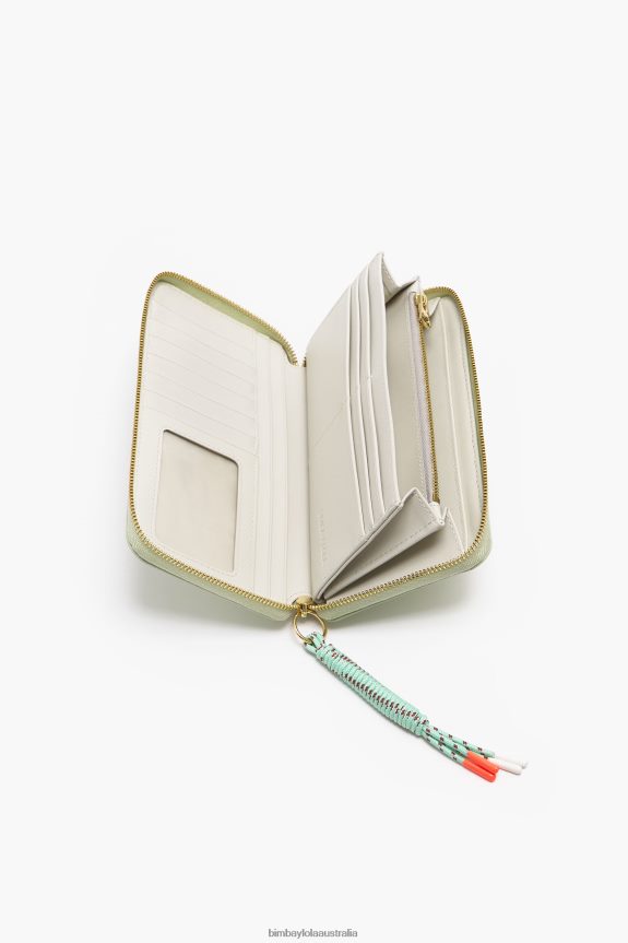 Accessories 4062VZ1069 Green Bimba Y Lola Pastel Leather Book Wallet
