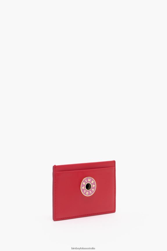 Accessories 4062VZ1025 Red Bimba Y Lola Leather Card Holder