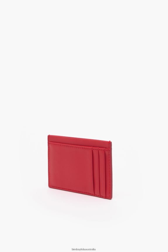 Accessories 4062VZ1025 Red Bimba Y Lola Leather Card Holder