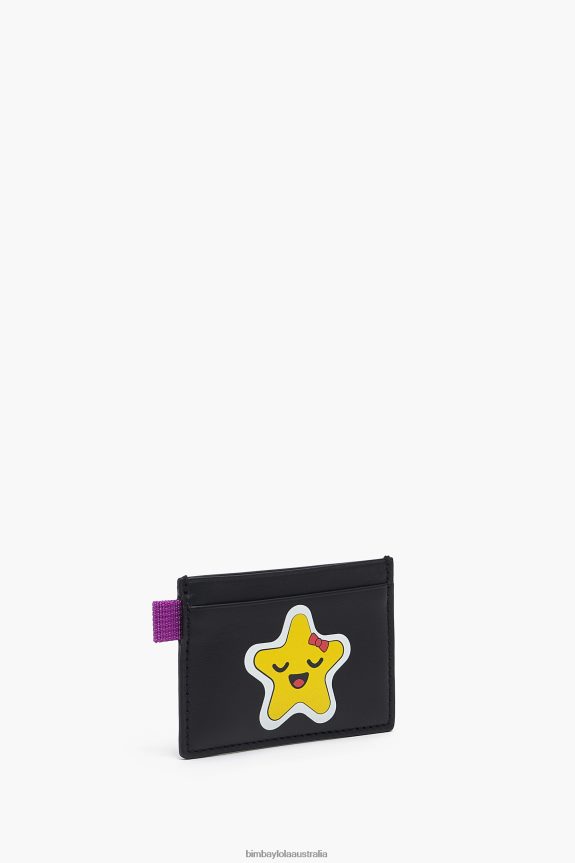 Accessories 4062VZ1123 Black Bimba Y Lola Leather Card Holder