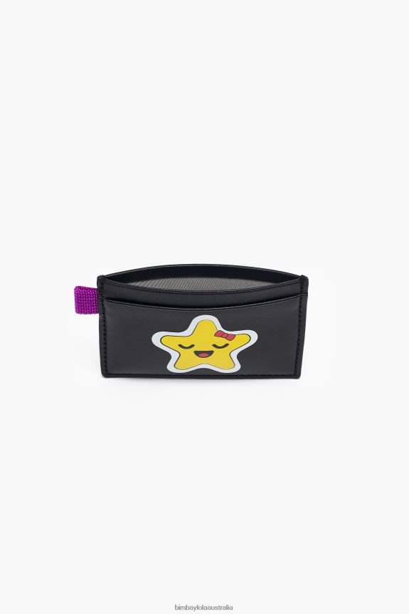 Accessories 4062VZ1123 Black Bimba Y Lola Leather Card Holder