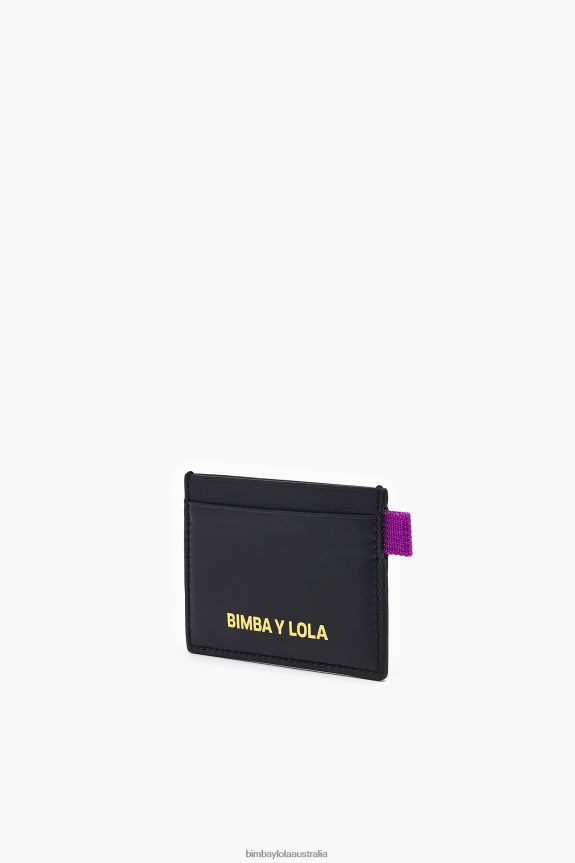 Accessories 4062VZ1123 Black Bimba Y Lola Leather Card Holder