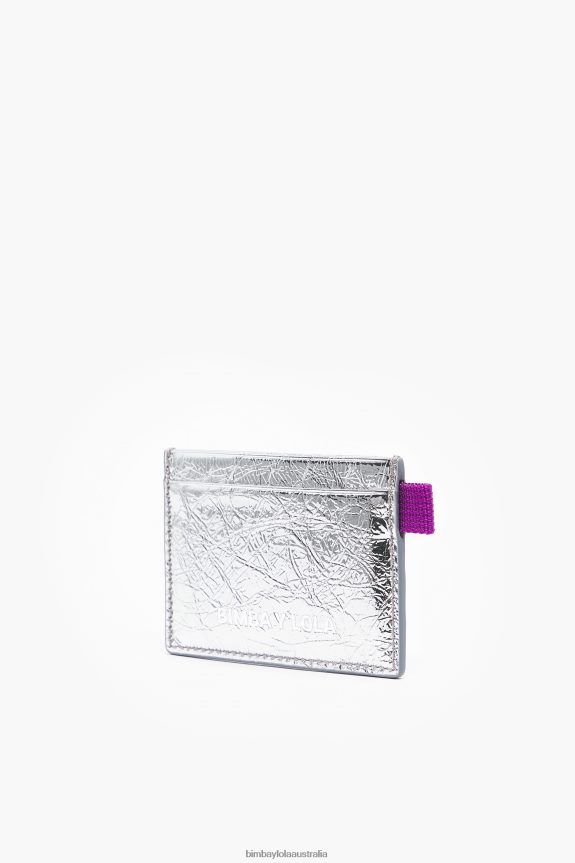 Accessories 4062VZ1124 Silver Bimba Y Lola Leather Card Holder