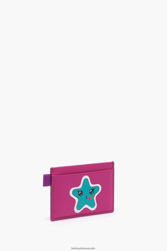 Accessories 4062VZ1126 Fuchsia Bimba Y Lola Leather Card Holder