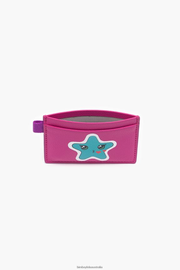 Accessories 4062VZ1126 Fuchsia Bimba Y Lola Leather Card Holder
