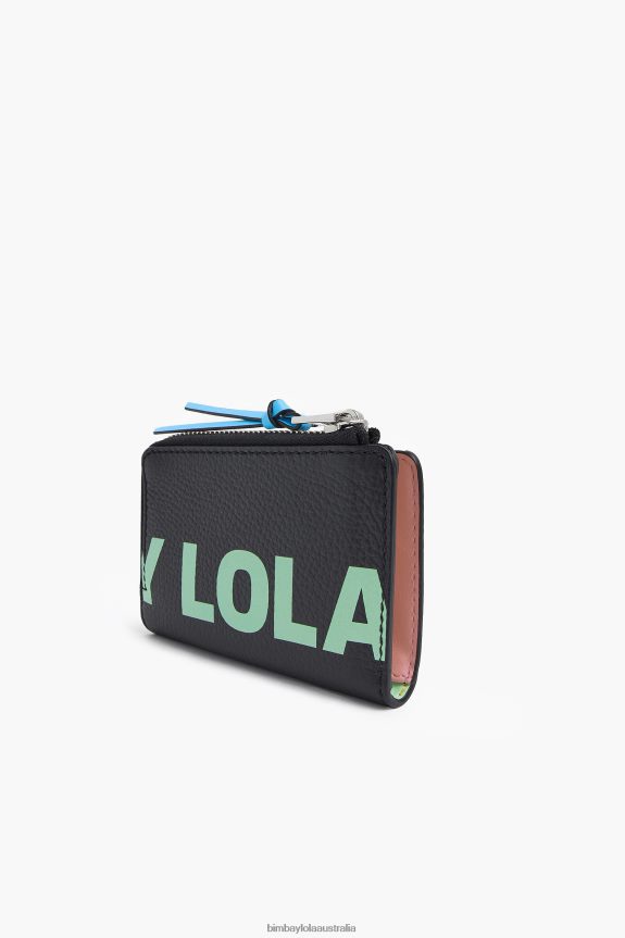 Accessories 4062VZ1001 Black Bimba Y Lola Leather Rectangular Coin Purse