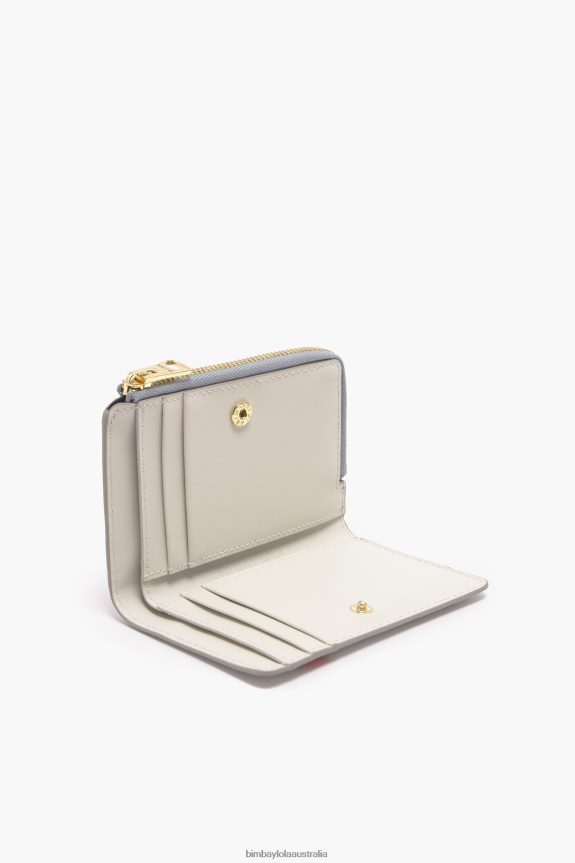 Accessories 4062VZ1003 Gray Bimba Y Lola Leather Small Hearts Purse