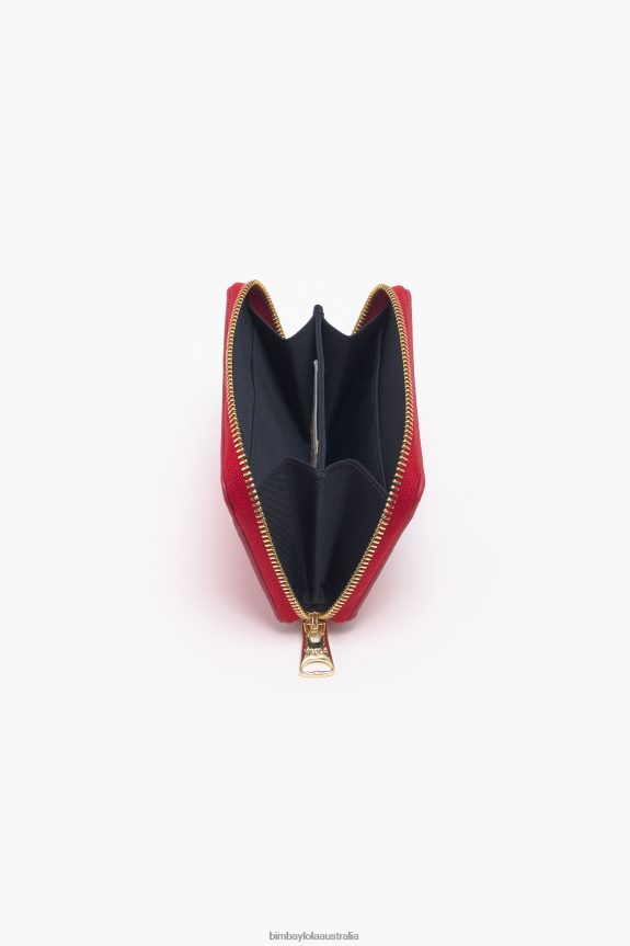Accessories 4062VZ1012 Red Bimba Y Lola Leather Small Hearts Purse