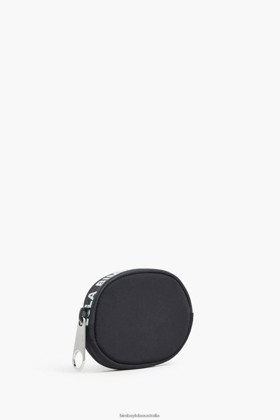 Accessories 4062VZ1014 Black Bimba Y Lola Nylon Oval Coin Purse