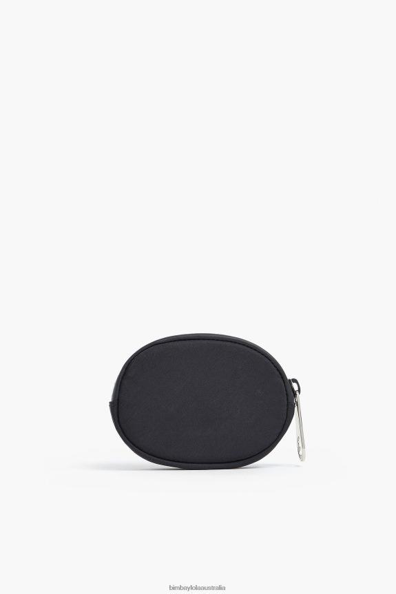 Accessories 4062VZ1014 Black Bimba Y Lola Nylon Oval Coin Purse