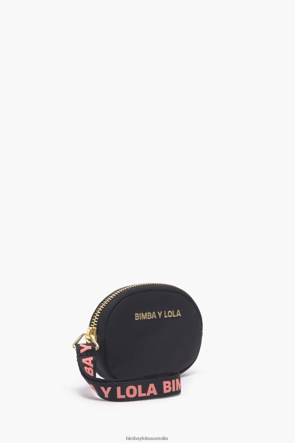 Accessories 4062VZ1015 Black Bimba Y Lola Nylon Oval Coin Purse