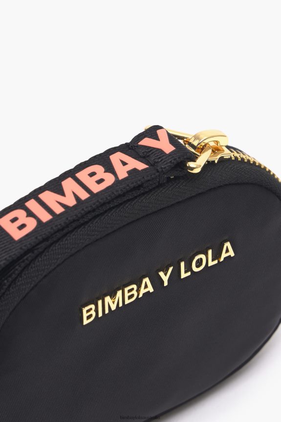 Accessories 4062VZ1015 Black Bimba Y Lola Nylon Oval Coin Purse