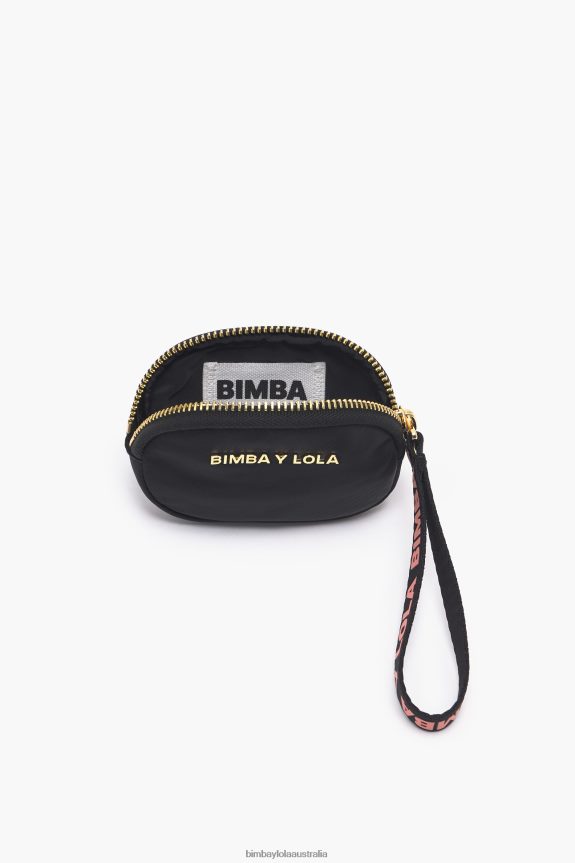 Accessories 4062VZ1015 Black Bimba Y Lola Nylon Oval Coin Purse