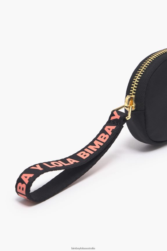 Accessories 4062VZ1015 Black Bimba Y Lola Nylon Oval Coin Purse