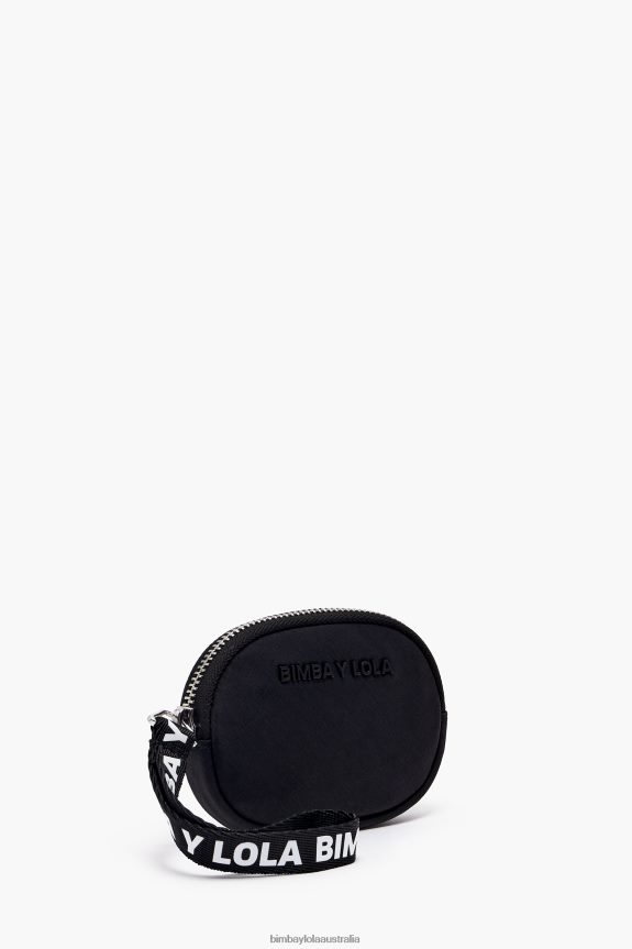 Accessories 4062VZ1016 Black Bimba Y Lola Nylon Oval Coin Purse