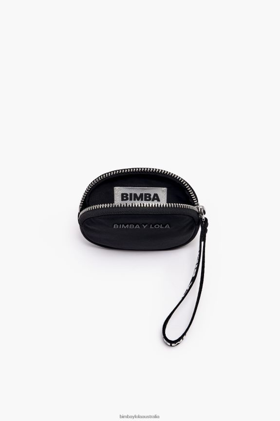 Accessories 4062VZ1016 Black Bimba Y Lola Nylon Oval Coin Purse