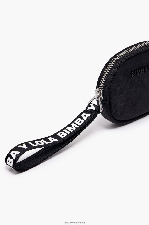 Accessories 4062VZ1016 Black Bimba Y Lola Nylon Oval Coin Purse