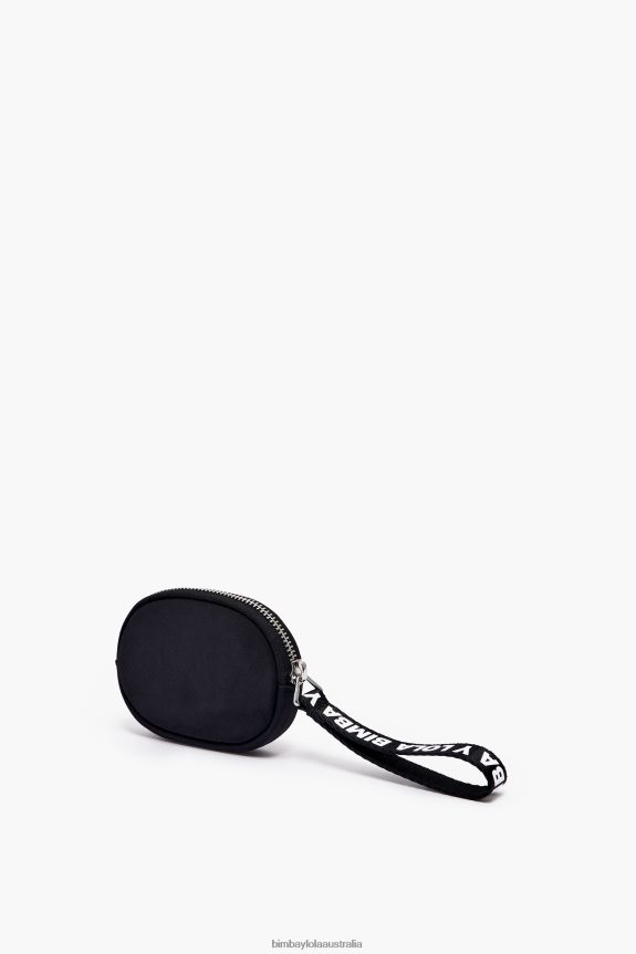 Accessories 4062VZ1016 Black Bimba Y Lola Nylon Oval Coin Purse