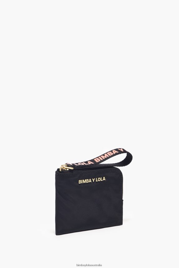 Accessories 4062VZ1020 Black Bimba Y Lola Nylon Curved Coin Purse