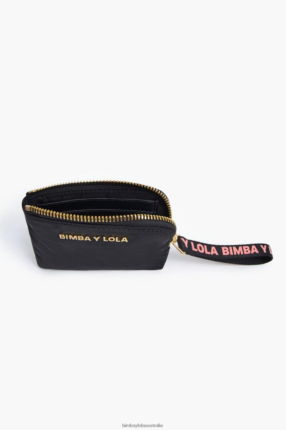 Accessories 4062VZ1020 Black Bimba Y Lola Nylon Curved Coin Purse