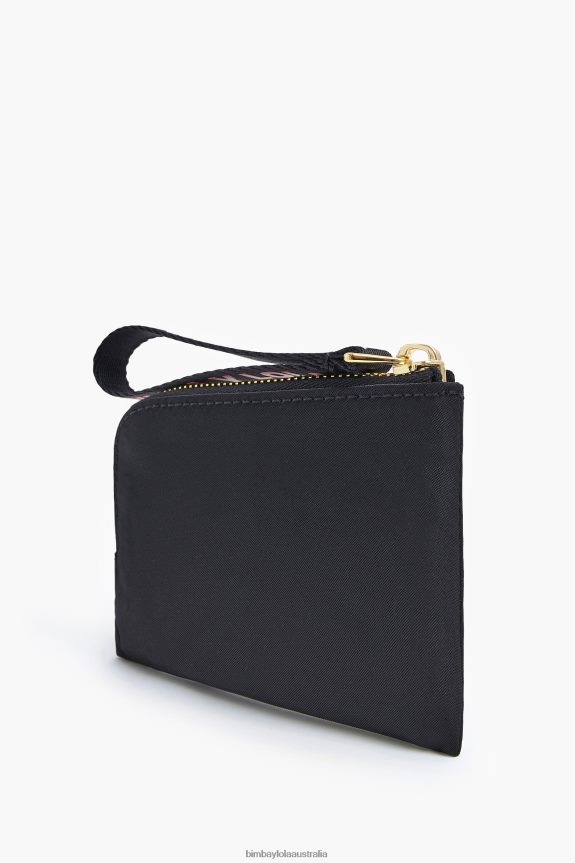 Accessories 4062VZ1020 Black Bimba Y Lola Nylon Curved Coin Purse
