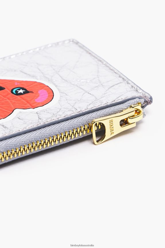 Accessories 4062VZ1023 Silver Bimba Y Lola Leather Rectangular Coin Purse