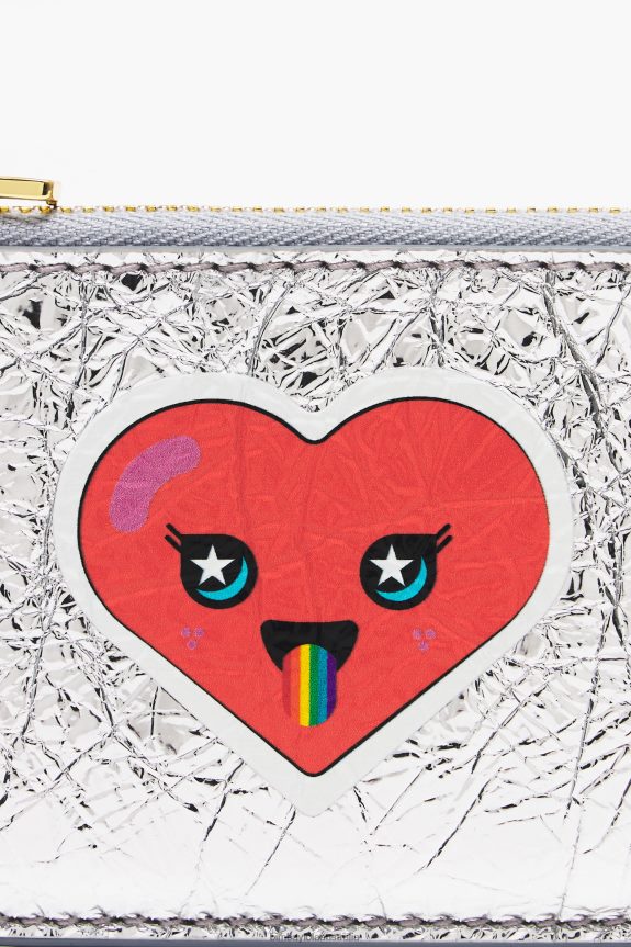 Accessories 4062VZ1023 Silver Bimba Y Lola Leather Rectangular Coin Purse
