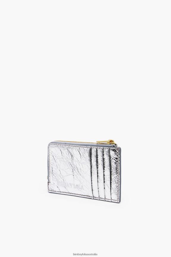 Accessories 4062VZ1023 Silver Bimba Y Lola Leather Rectangular Coin Purse