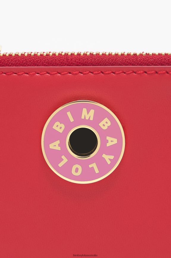 Accessories 4062VZ1024 Red Bimba Y Lola Leather Rectangular Coin Purse
