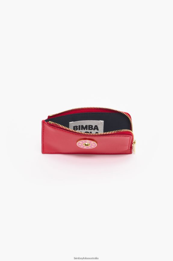 Accessories 4062VZ1024 Red Bimba Y Lola Leather Rectangular Coin Purse