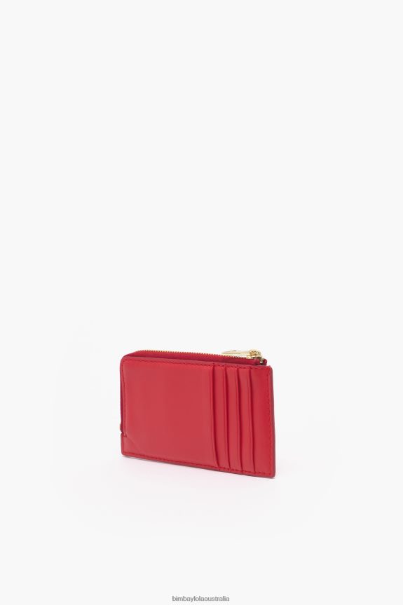 Accessories 4062VZ1024 Red Bimba Y Lola Leather Rectangular Coin Purse