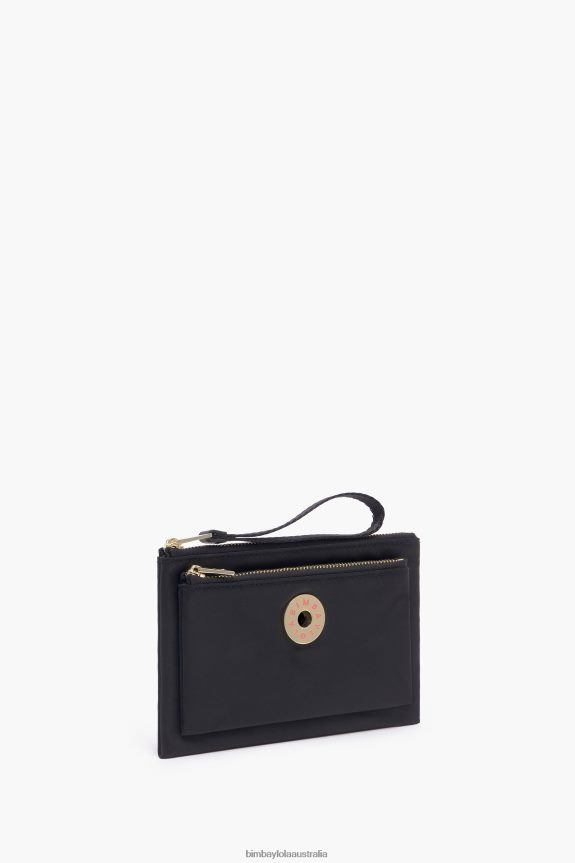 Accessories 4062VZ1028 Black Bimba Y Lola Nylon Double Purse