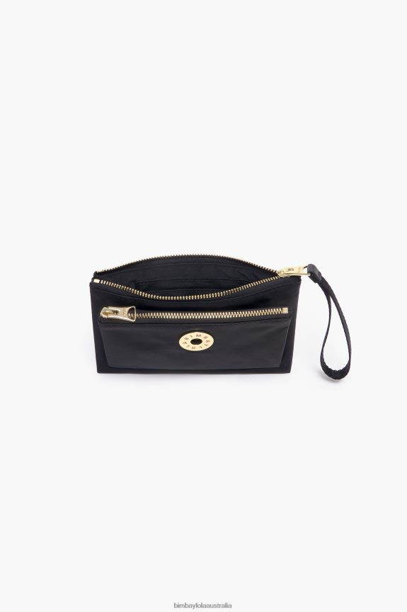 Accessories 4062VZ1028 Black Bimba Y Lola Nylon Double Purse