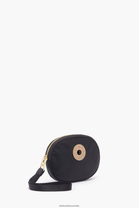Accessories 4062VZ1030 Black Bimba Y Lola Nylon Oval Coin Purse