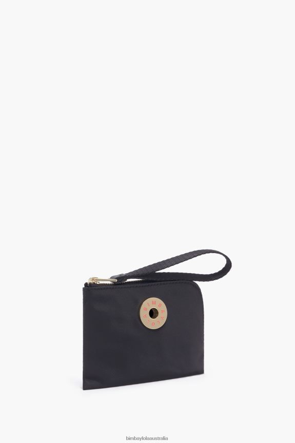 Accessories 4062VZ1031 Black Bimba Y Lola Nylon Curved Coin Purse