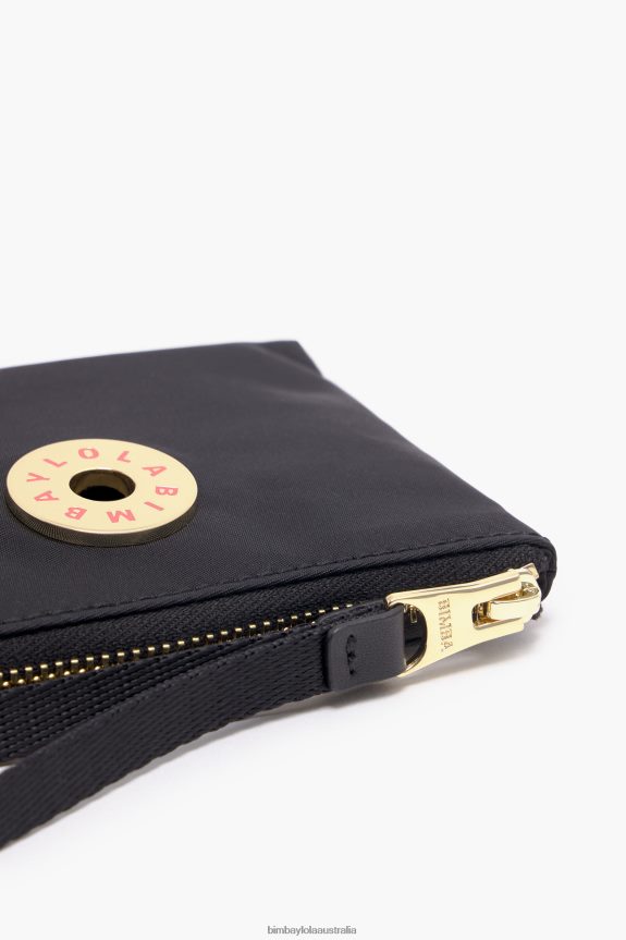 Accessories 4062VZ1031 Black Bimba Y Lola Nylon Curved Coin Purse