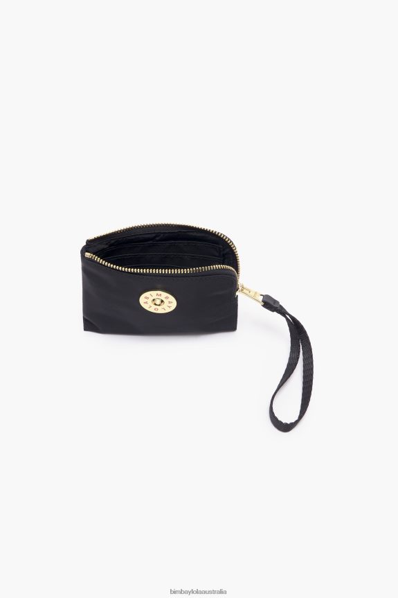 Accessories 4062VZ1031 Black Bimba Y Lola Nylon Curved Coin Purse