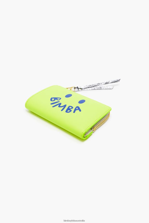 Accessories 4062VZ1035 Neon Yellow Bimba Y Lola Leather Purse