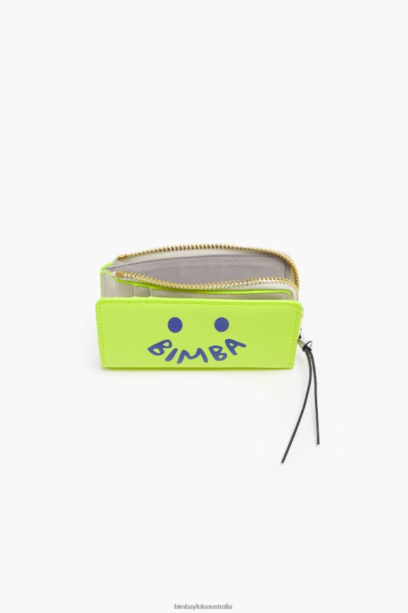 Accessories 4062VZ1035 Neon Yellow Bimba Y Lola Leather Purse