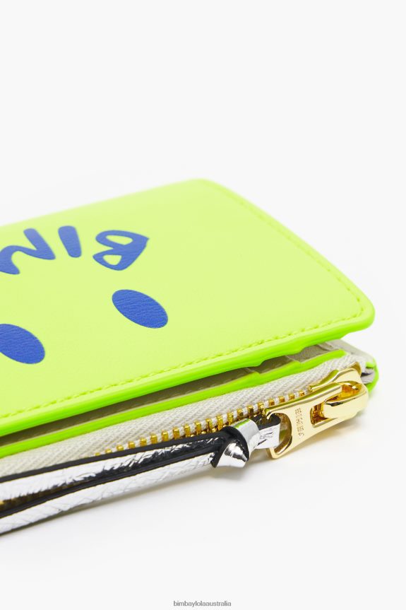 Accessories 4062VZ1035 Neon Yellow Bimba Y Lola Leather Purse