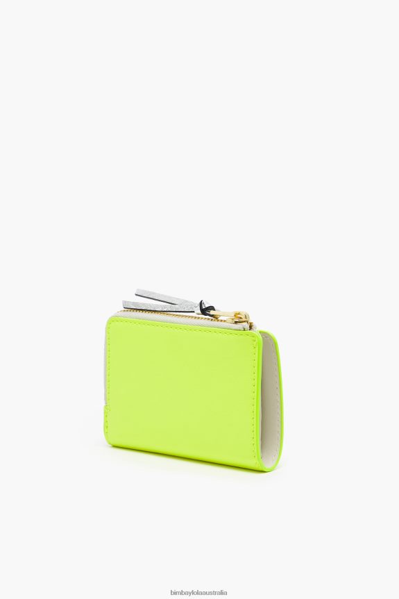 Accessories 4062VZ1035 Neon Yellow Bimba Y Lola Leather Purse