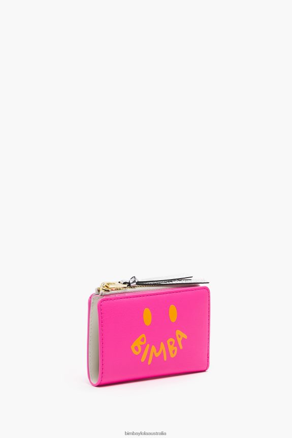 Accessories 4062VZ1036 Neon Pink Bimba Y Lola Leather Purse