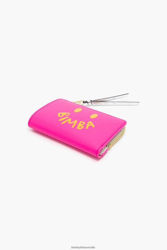 Accessories 4062VZ1036 Neon Pink Bimba Y Lola Leather Purse