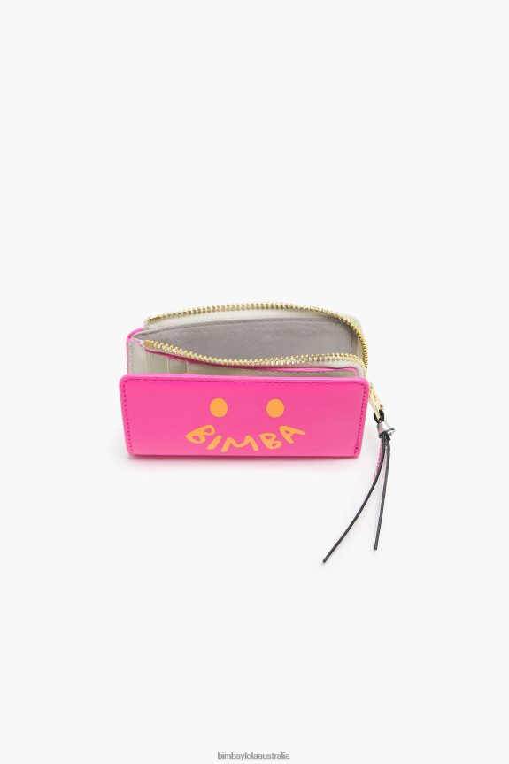 Accessories 4062VZ1036 Neon Pink Bimba Y Lola Leather Purse