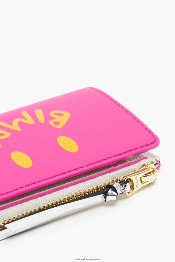 Accessories 4062VZ1036 Neon Pink Bimba Y Lola Leather Purse